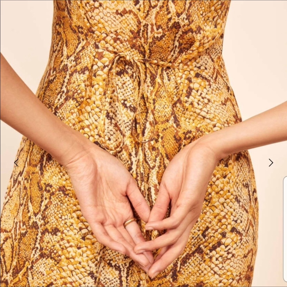 Reformation Vivette Tie Waist Mini Dress - Picture 2 of 8